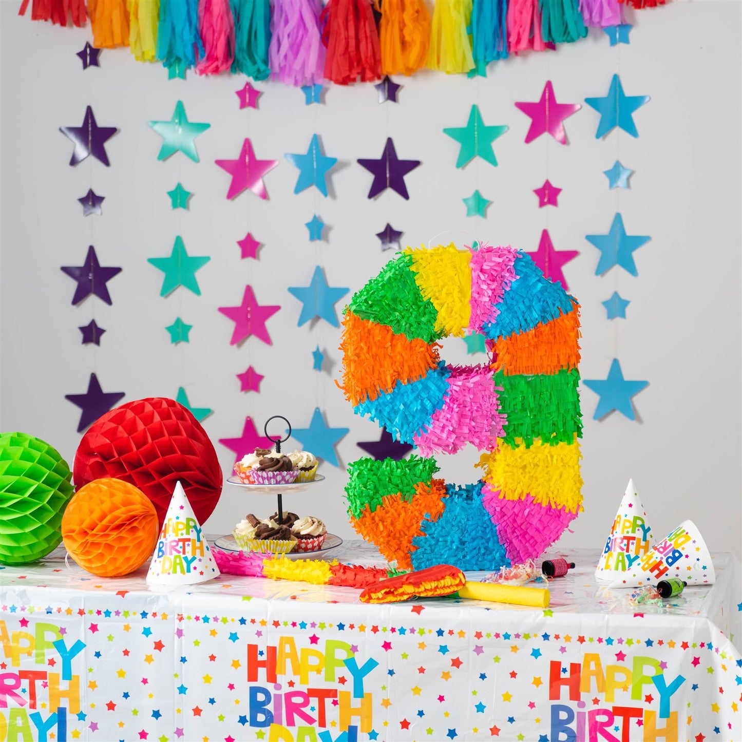 Large Number 9 Pinata Party Set