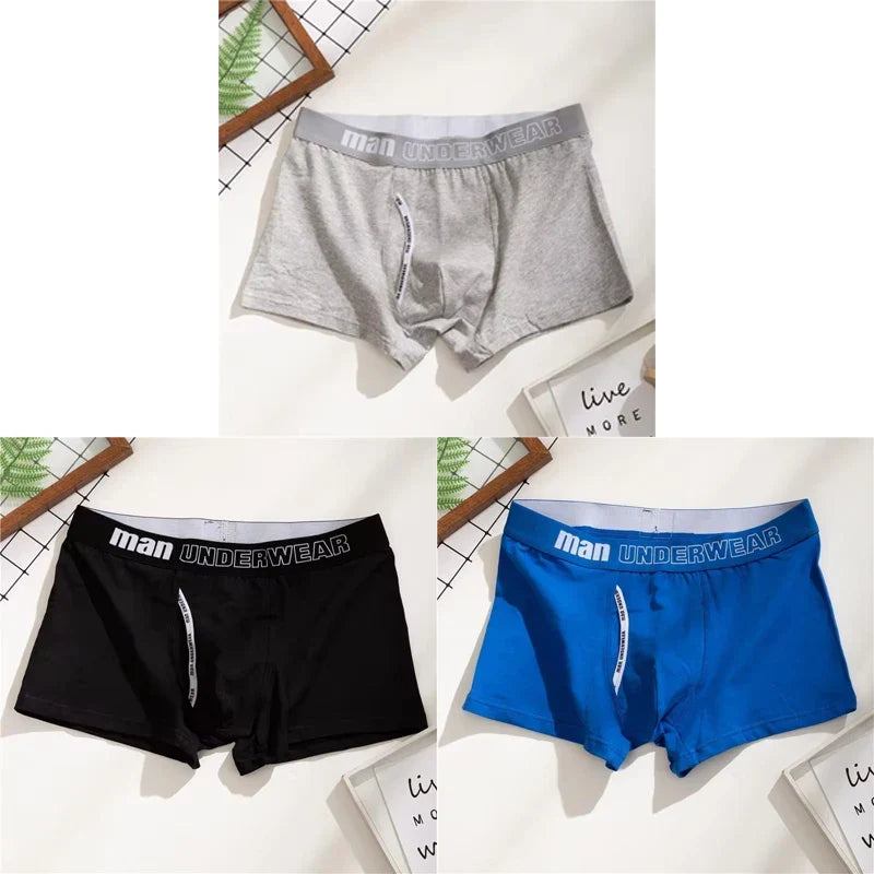 Mens Boxers 100% Cotton Underwear Sleep Underpants Men Panties Shorts Comfortable Plus Size Mens Underwear Boxer Hombre Men 4XL