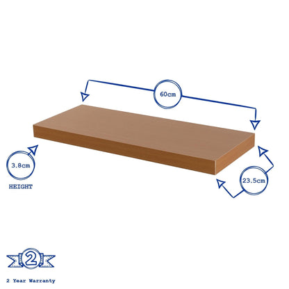60cm Brown Modern Floating Shelf