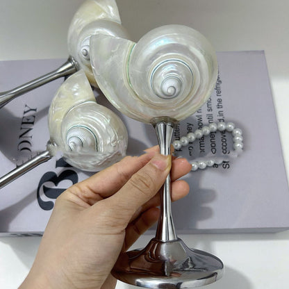 Ins Handmade Shell Conch Wine Glass Aromatherapy Dish