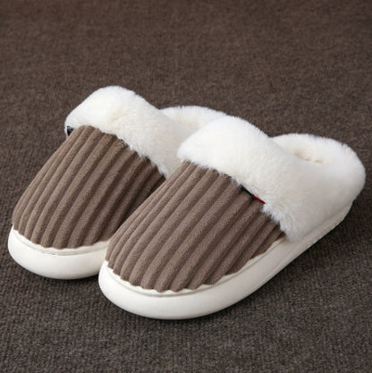 Plush Slippers Winter Thickened Coral Couple