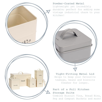 Vintage Metal Bread Bin