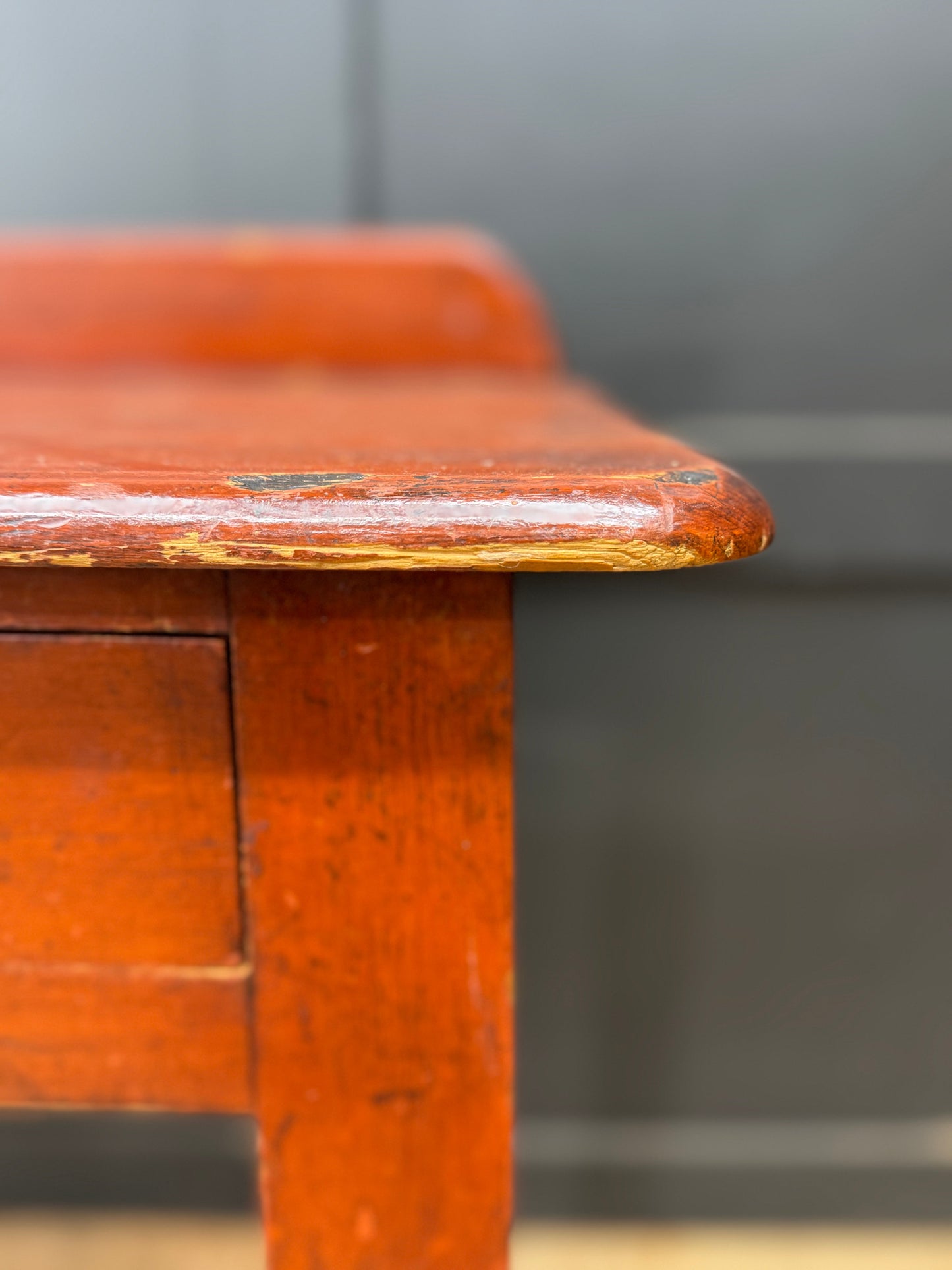 Antique Victorian Pine Writing Table Desk Console Side Table / Wash Stand