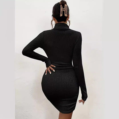 Solid Color Casual Slim-fit Home Dress For Women