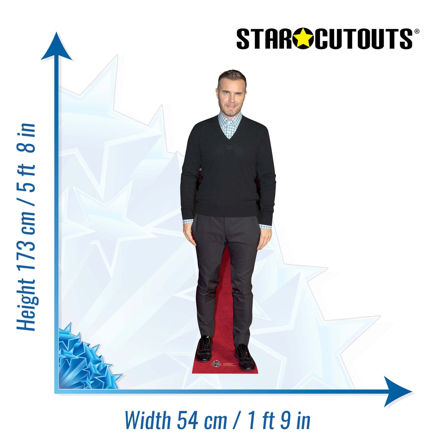 CS590 Gary Barlow - Height 173cm Lifesize Cardboard Cutout