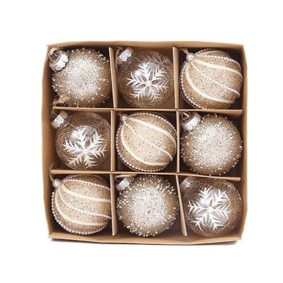 Christmas Decorations 6CM Painted PET