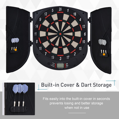 Electronic Dartboard Set 26 Games and 185 Variations with 6 Darts