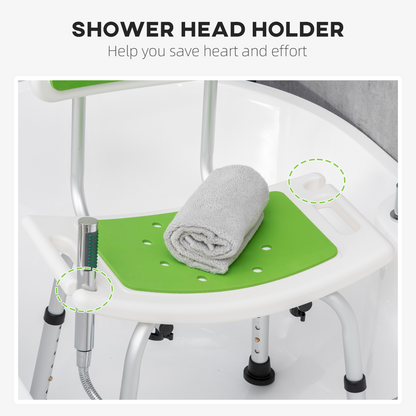Shower Stool for the Elderly and Disabled, Adjustable Shower Stool HOMCOM