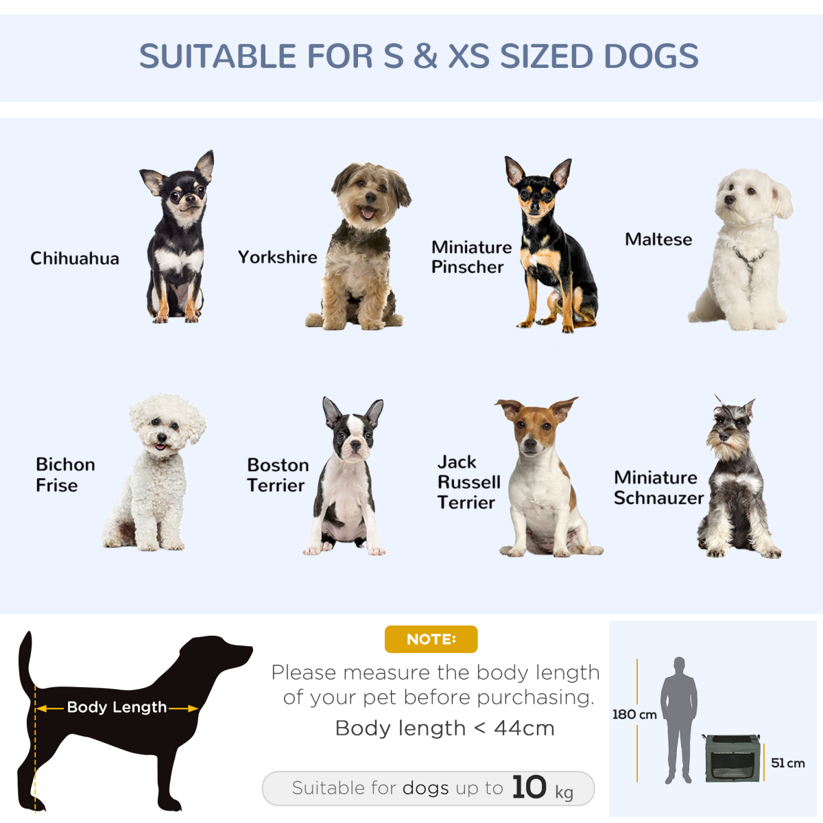 69cm Foldable Pet Carrier Cat Bag w/ Cushion, for Miniature, Small Dogs - Grey