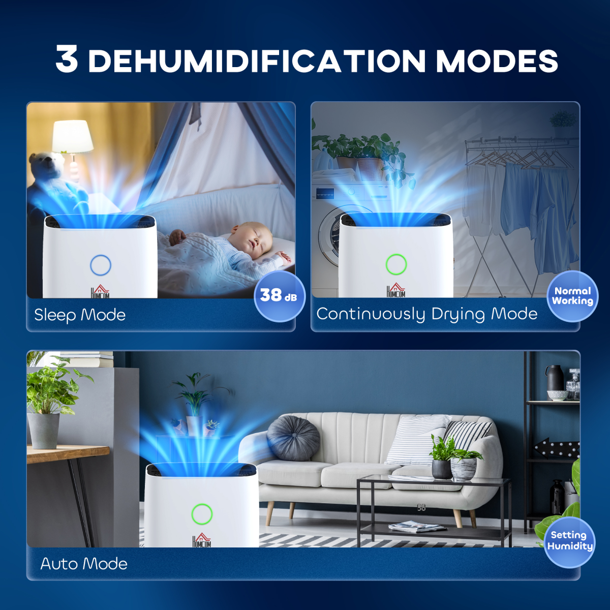 16L/Day 4000ML Portable Quiet Dehumidifier Home Laundry Room Electric Moisture