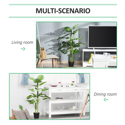 Artificial Monstera Tree  21 Leaves Palm Tree for Indoor Outdoor 1m