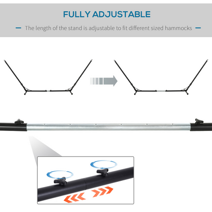 12ft/3.8m Hammock Stand Adjustable Universal Fit Garden Camping Picnic