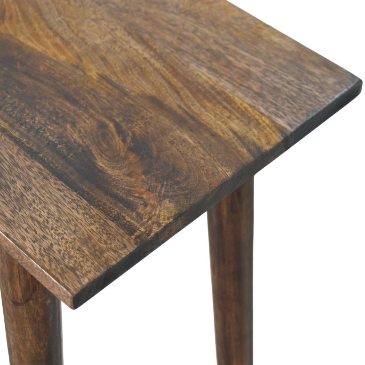 Artisan Furniture Solid Wood Nordic Writing Desk in Classic Grey, 1 Drawer, Brown