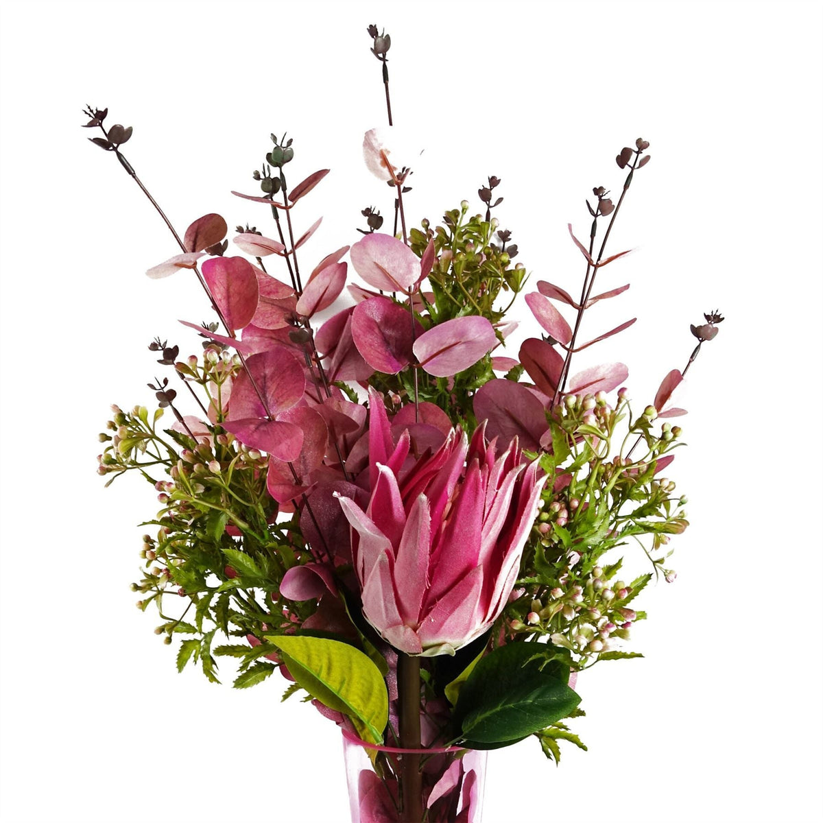 80cm Pink Eucalyptus Foliage Stem