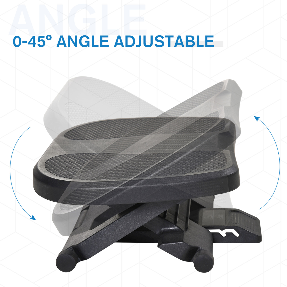 Adjustable Under-Desk Footrest Height Angle Tilt Anti-Slip HOMCOM