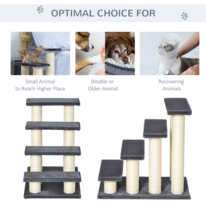 Pet Stair Dog Cat Step Ladder Climb Plush Soft Comfort Particle Board