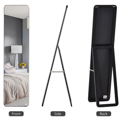 Full Length Mirror Free Standing or Wall Mount Dressing Bedroom Black