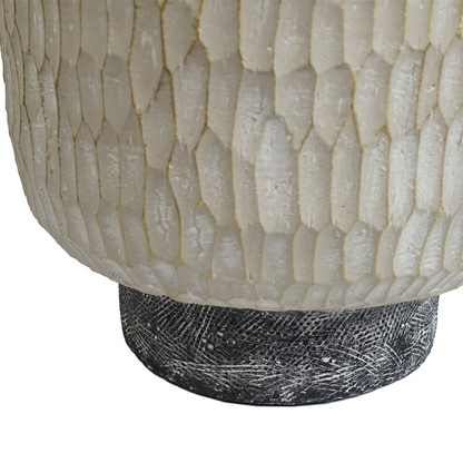 32cm x 29cm Brushed Gold Stone Effect Planter Composite Plant Pot