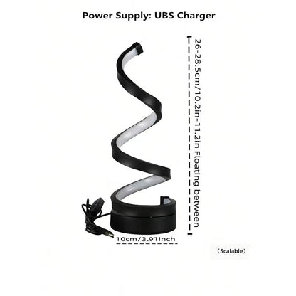 Modern USB Spiral LED Desk Lamp - Adjustable Flexible Lighting for Home Office & Study