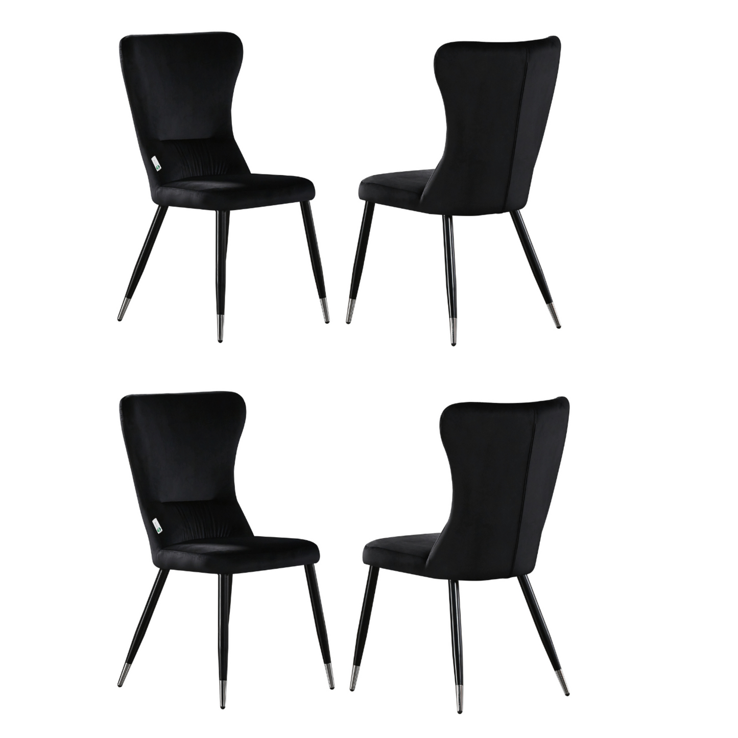 New York LUX Velvet Dining Chair with Metal Legs - Scandinavian Inspired