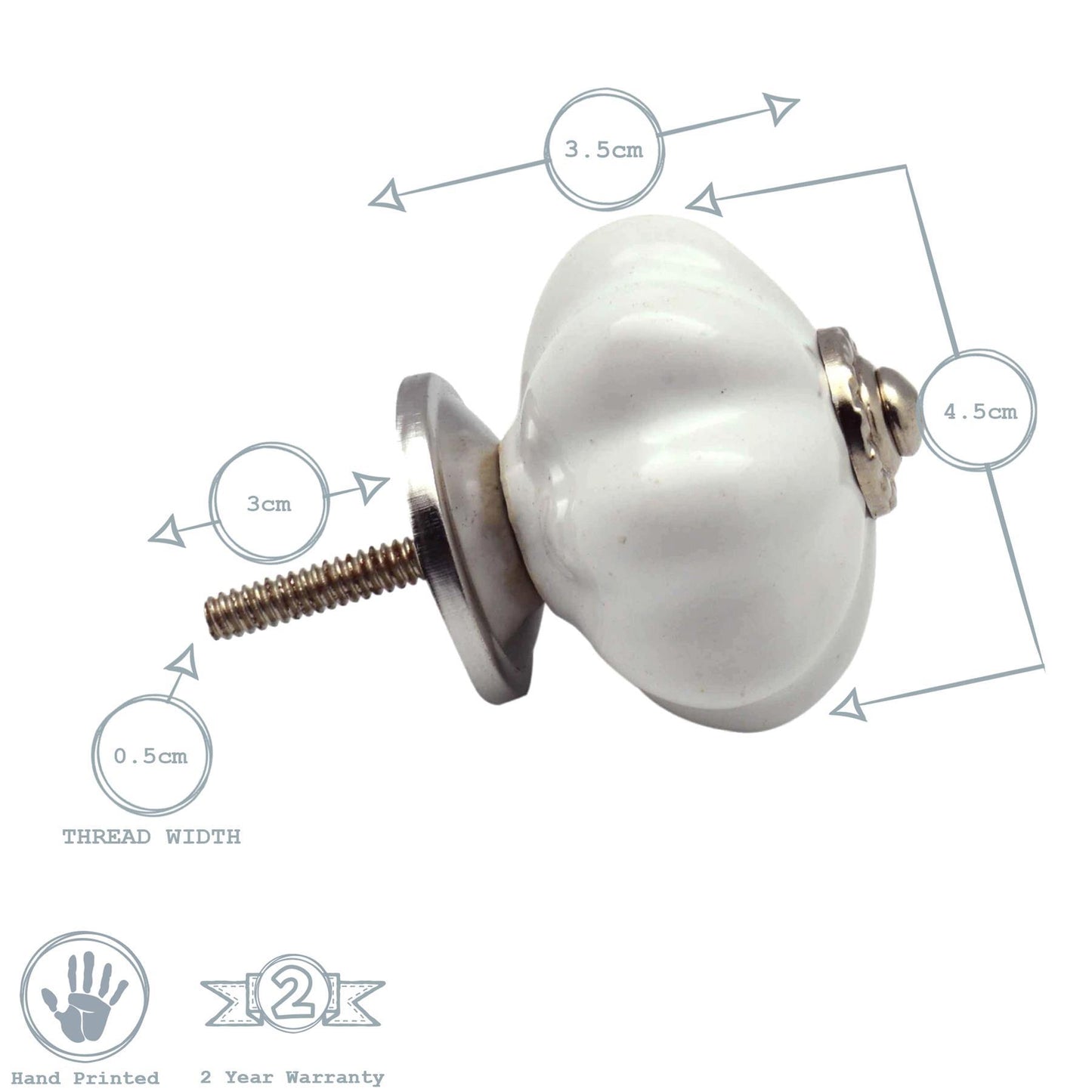 Floral Ceramic Cabinet Knob