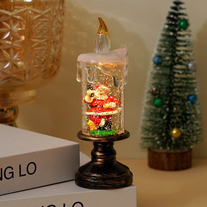 Christmas Decorations Candle Light Scene Layout