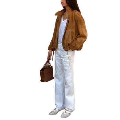 European And American Retro Solid Color Jacket