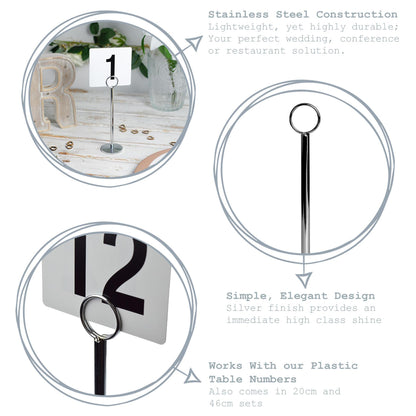30cm Table Number Holders - Pack of 12
