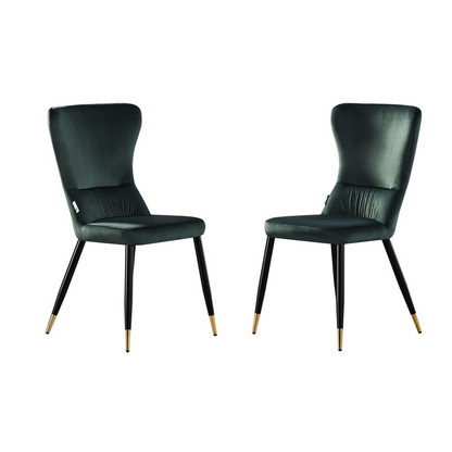 New York LUX Velvet Dining Chair with Metal Legs - Scandinavian Inspired