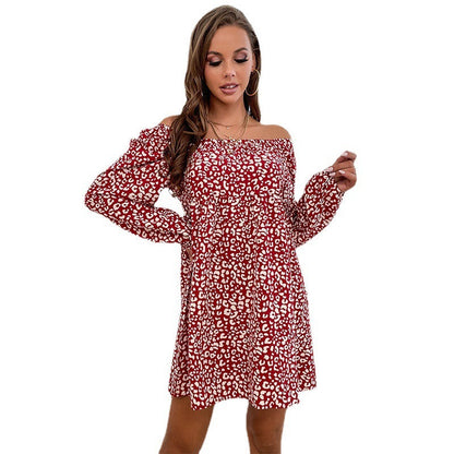 Off-shoulder Beach Skirt Floral Off-shoulder Dress