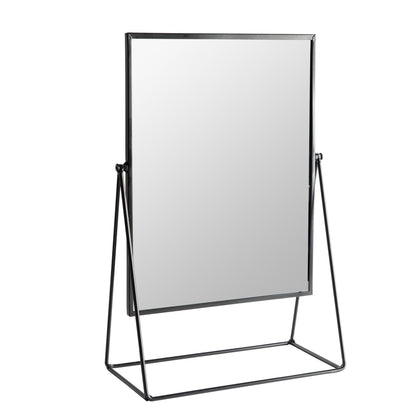 32cm x 50cm Black Square Dressing Table Mirror