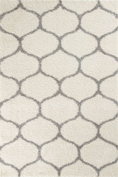 Moroccan Ivory Shaggy Rug | 600