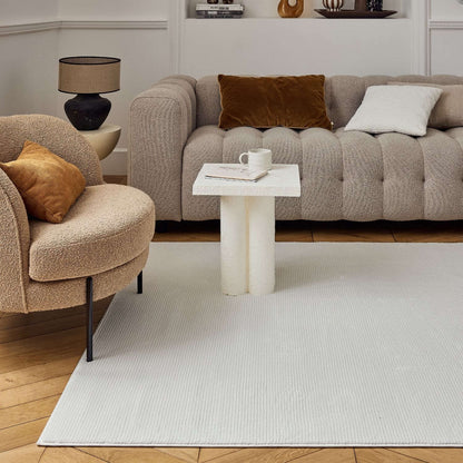 Carmel Cream Striped Rug | 6010