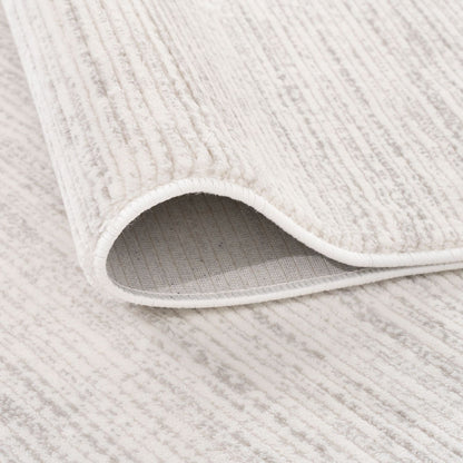 Carmel Cream-Grey Striped Rug | 6010