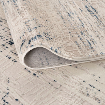 Carmel Cream-Blue Abstract Rug | 6030