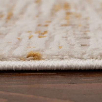 Carmel Cream-Gold Abstract Rug | 6030