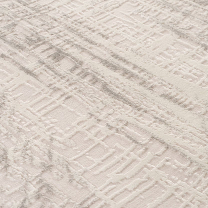 Carmel Cream-Grey Abstract Rug | 6030