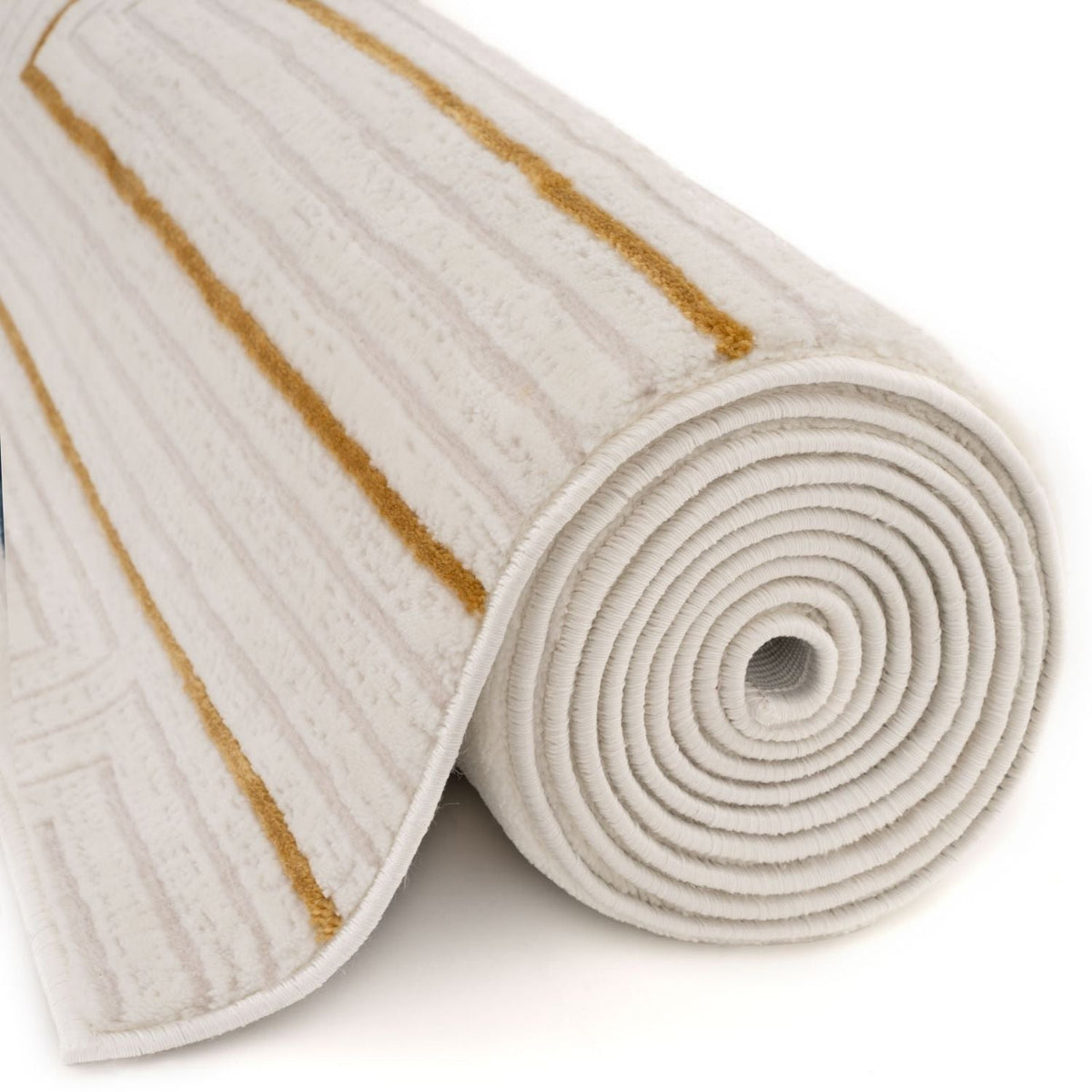 Carmel Cream-Gold Geometric Rug | 6040