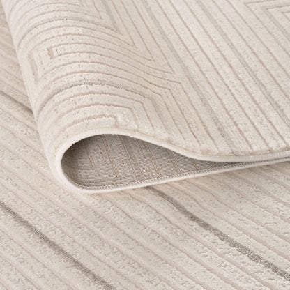 Carmel Cream-Grey Geometric Rug | 6040