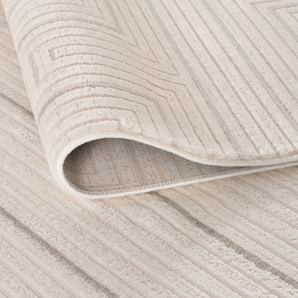 Carmel Cream-Grey Geometric Rug | 6040