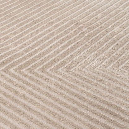 Carmel Beige-Cream Geometric Rug | 6050