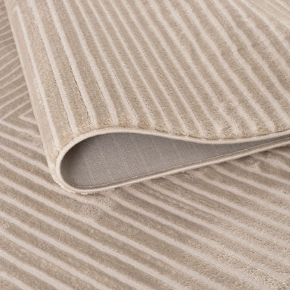Carmel Beige-Cream Geometric Rug | 6050