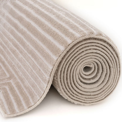 Carmel Beige-Cream Geometric Rug | 6050