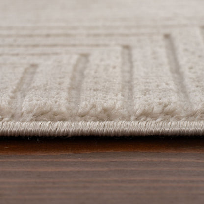 Carmel Beige-Cream Geometric Rug | 6050