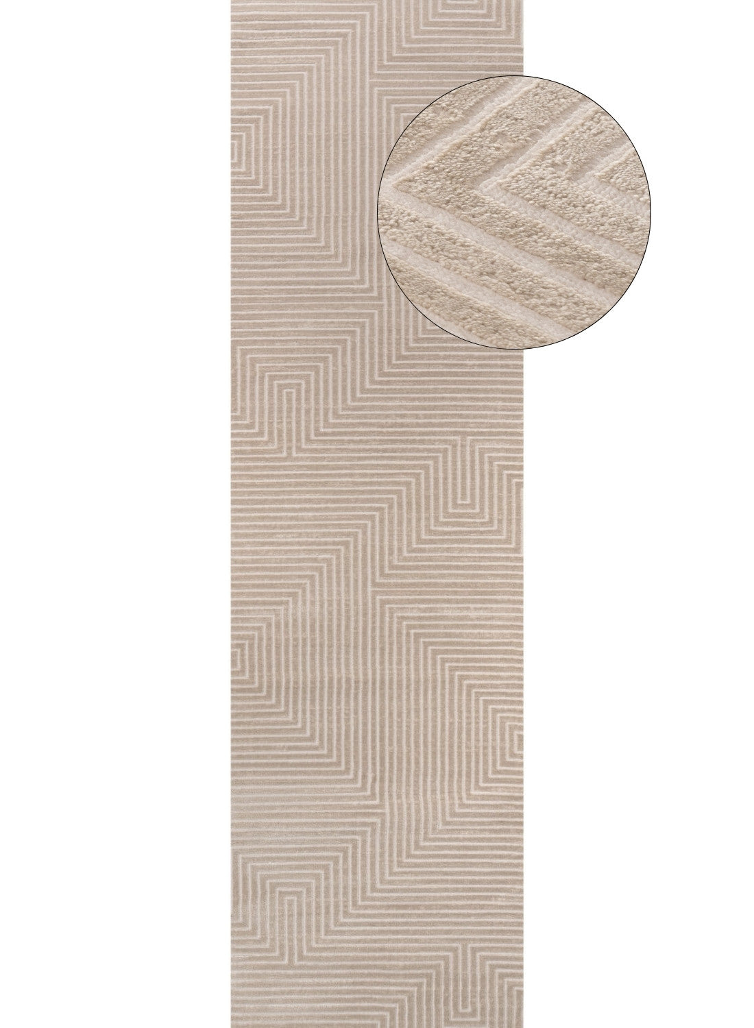 Carmel Beige-Cream Geometric Rug | 6050