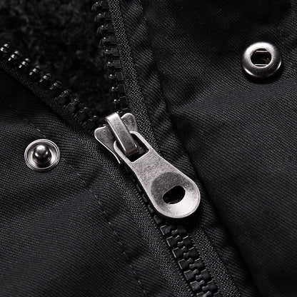 Men's mid-length padded trench coat