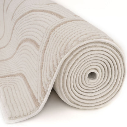 Carmel Cream-Beige Geometric Rug | 6070