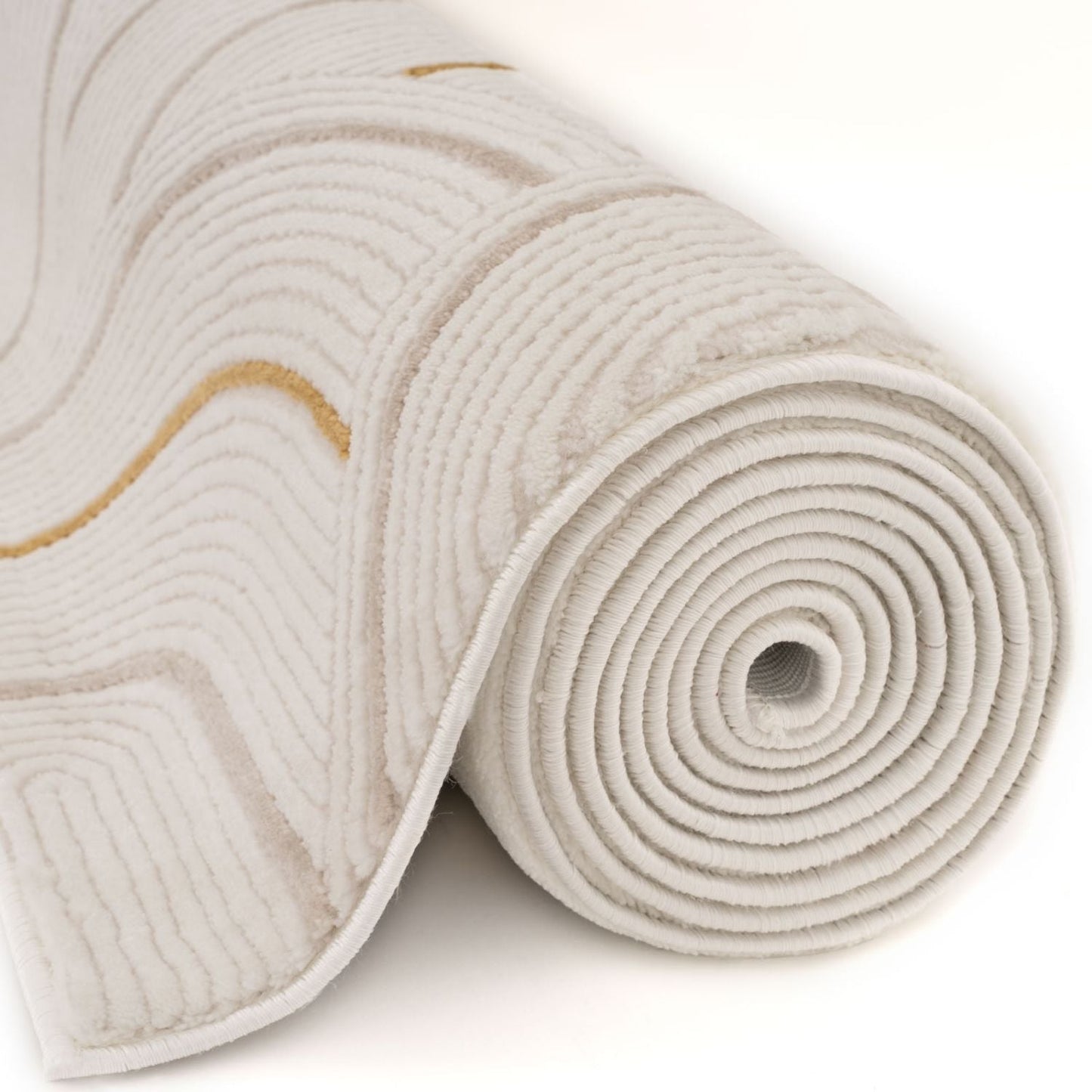 Carmel Cream-Gold Geometric Rug | 6070
