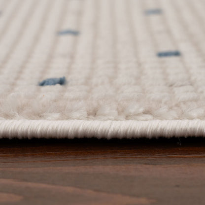 Carmel Cream-Blue Dots Rug | 6080
