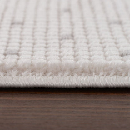 Carmel Cream-Grey Dots Rug | 6080